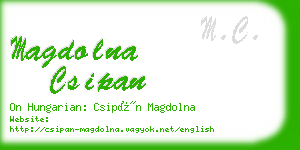 magdolna csipan business card